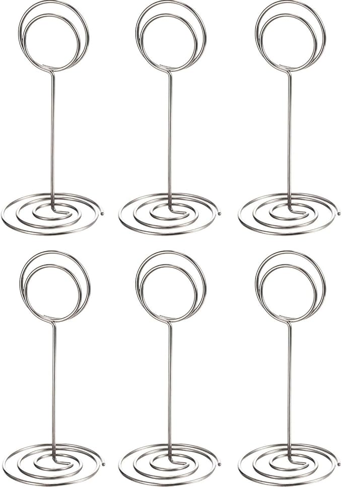 TecUnite 24 Pieces 3.35 Inch Table Number Holder Place Card Photo Holder - Image 5