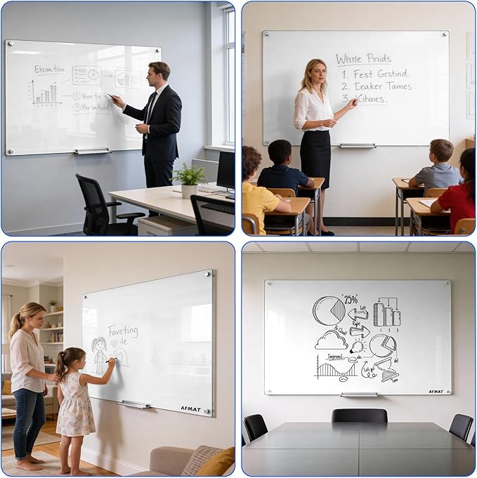 AFAMT Magnetic Dry Erase Board, 4mm Tempered Glass, Strong Magnetic Surface - Image 7