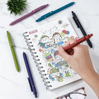 FIOVER Colored Pens, 6 Pack Colorful Gel Pens, Quick-Dry 0.7mm Medium Point - Image 5