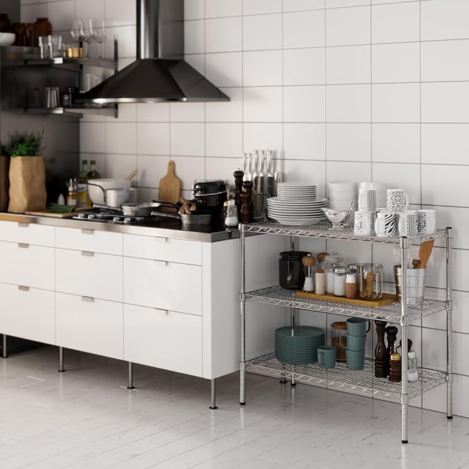 Regal Altair 18" Deep x 36" Wide x 34" Height Wire Shelving Kit | 3-Tier | NSF - Image 6