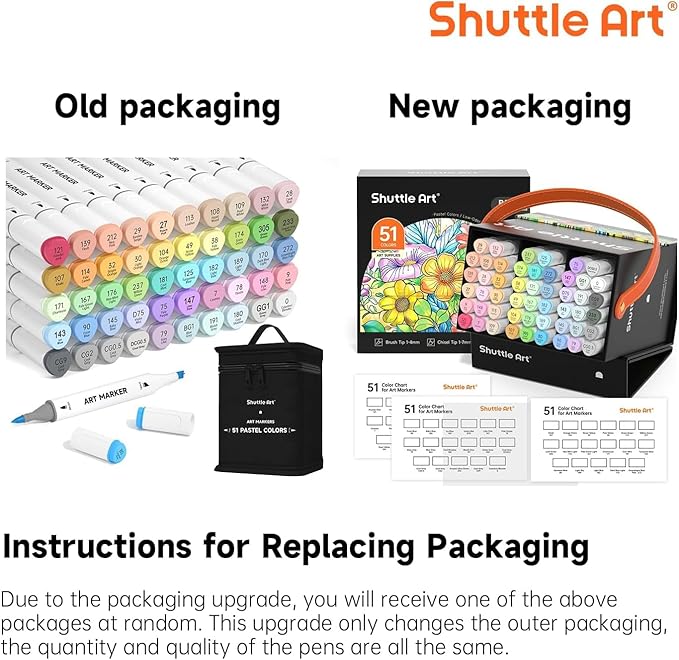 Shuttle Art Pastel Alcohol Markers Brush tip, Dual Tip Brush & Chisel Tip Art - Image 9