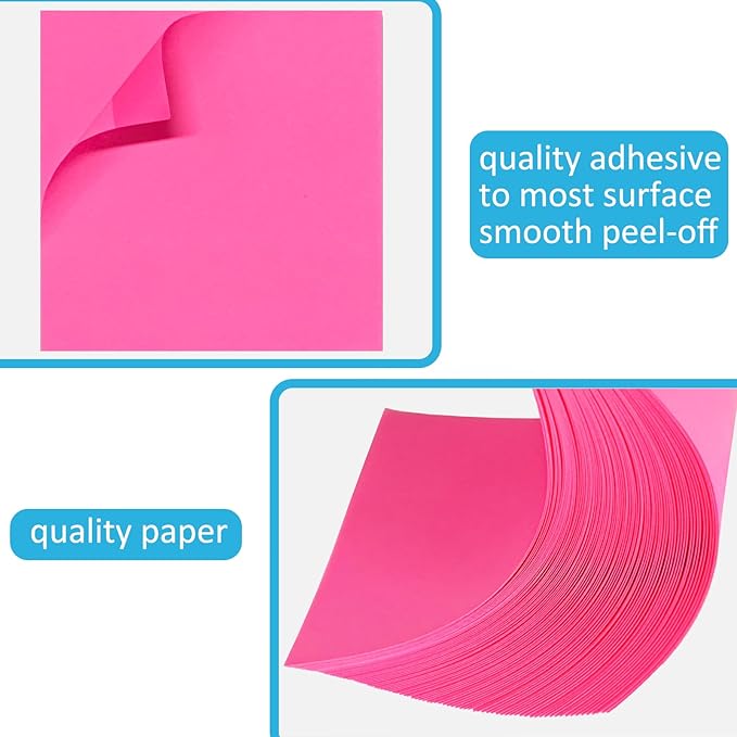 48 Pack 2400 Sheets Sticky Notes 3x3, 8 Colors Sticky Note Pads, Colored Sticky - Image 3