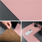 TORONATA Jersey Genuine Calfskin Leather Desk Pad, Office Desk Mat - Image 6