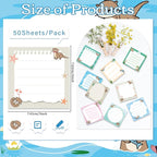 Lovarywow Otter Sticky Notes Gifts, 9 Pack Cute Sea Otter Notepads 3x3 Inch - Image 2