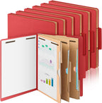 12 Pcs Classification Folders Letter Size 3 Pocket Dividers Employee File Folder