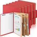 12 Pcs Classification Folders Letter Size 3 Pocket Dividers Employee File Folder by Skyygemm