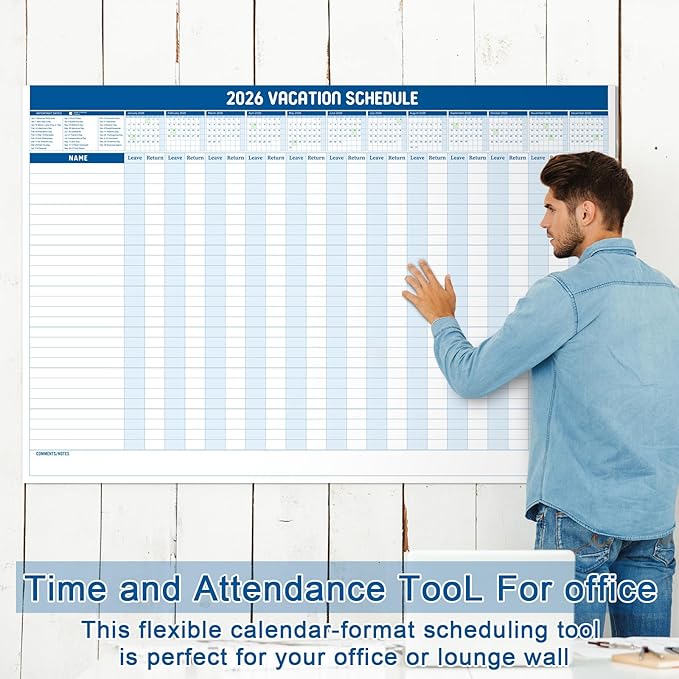 Lincia Large Magnetic 2026 Full Yearly Vacation Board Schedule Dry Erase Wall - Image 5