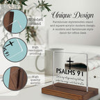 Psalm 91 Desk Sign, Christian Bible Verse Decor - Image 3