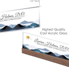 ARTBLOX | Office Personalized Name Plate Mountains Design On Clear Acrylic Glass - Image 4