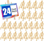 ESRICH 24 Pack 11.8" Wood Easels, Tabletop Easel