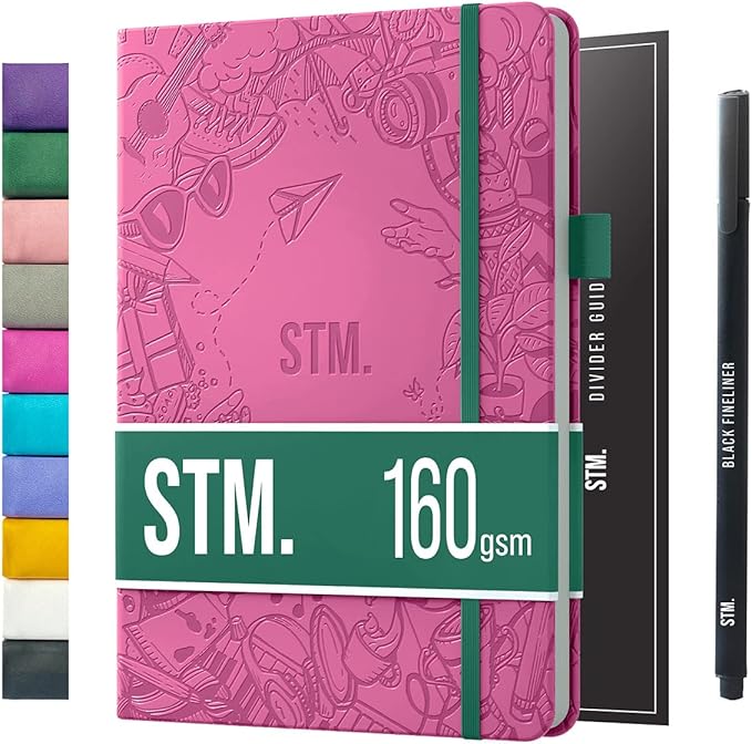 Bullet Dotted Journal Dot Grid Notebook | A5 Daily Journaling Notebooks by ScribblesThatMatter