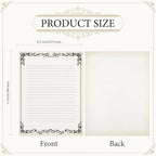 Sabary 200 Sheets Lined Stationary Writing Paper 8.5 x 11 Inch Fancy Vintage - Image 2