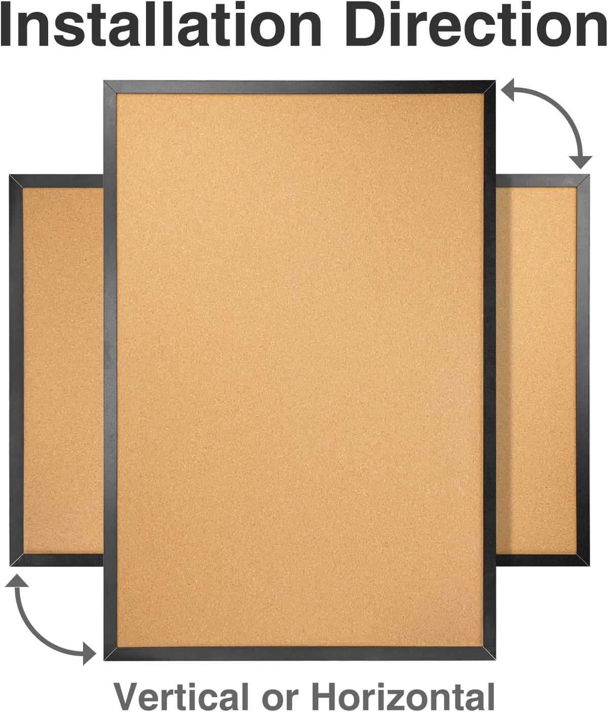 OWLKELA Cork Board, 24" x 36", Black Framed