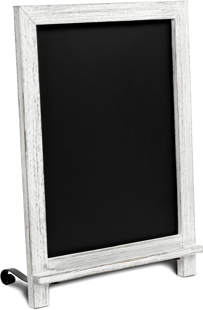 Rustic Whitewash Tabletop Chalkboard Sign/Hanging Magnetic Wall by HBCYCreations