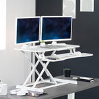 VIVO 36 inch Desk Converter, K Series, Height Adjustable Sit to Stand Riser - Image 2