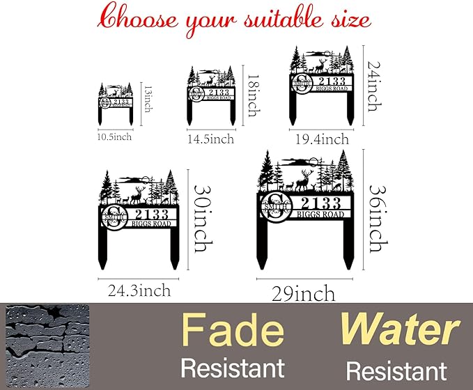 Personalized Metal Adress Sign - Image 5