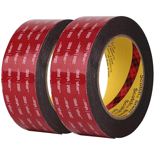 3M Double Sided Mounting Tape 2 Pack 2" Width 5925 VHB Black Foam Tape High by 3MFullRangeProducts