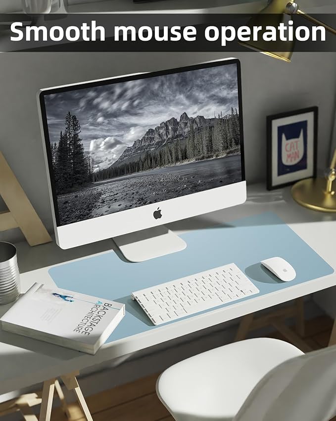 Non-Slip Desk mat, PULeather Desk Pad Protector, Office Desk Mat, Large Mouse - Image 6