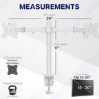 VIVO Dual Monitor Desk Mount, Heavy Duty Fully Adjustable Steel Stand, Holds 2 - Image 4