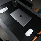 TORONATA Jersey Genuine Calfskin Leather Desk Pad, Office Desk Mat by TORONATA