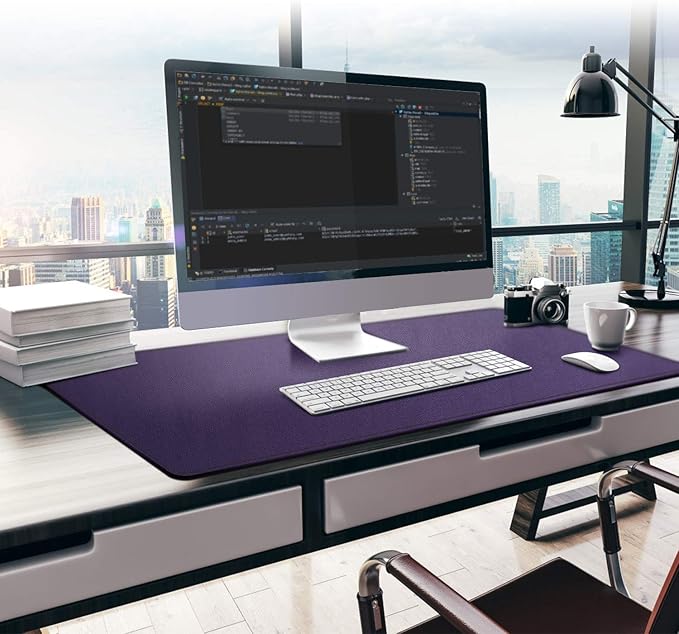 Mydours 38"x16" Large Desk Pad, PU Leather Desk Mat - Image 2