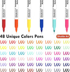 Shuttle Art 48 Colors Permanent Markers, Fine Point, Works on Plastic, Metal - Image 3