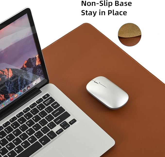 Desk Pad Blotter, Wolaile 36x17 in Large PU Leather Mouse Pad, Waterproof - Image 5