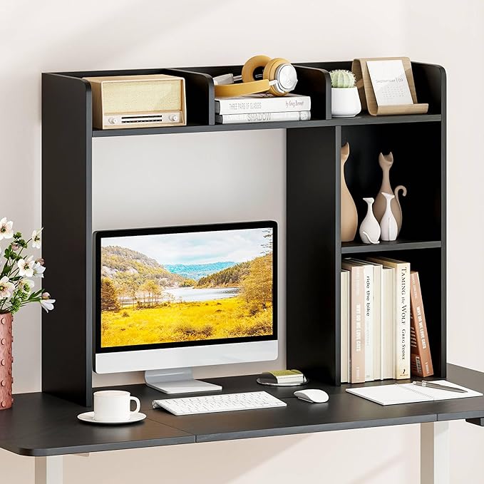 Tangkula Desktop Bookshelf, Countertop Storage Hutch - Image 4
