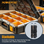 POWERTEC Small Parts Organizer & Tool Box – 20 Compartments, IP65 Water & Dust - Image 4