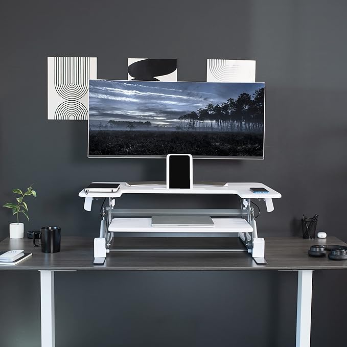 VIVO 36 inch Height Adjustable Stand Up Desk Converter, V Series, Quick Sit to - Image 9
