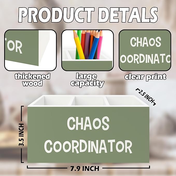 XPH Chaos Coordinator Green Pen Pencil Holder Organizer - Image 7