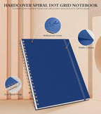 UEBZFOCS Dotted Notebook, Spiral Notebook Journal 8.5” x 11”, A4 Large Dot Grid - Image 3
