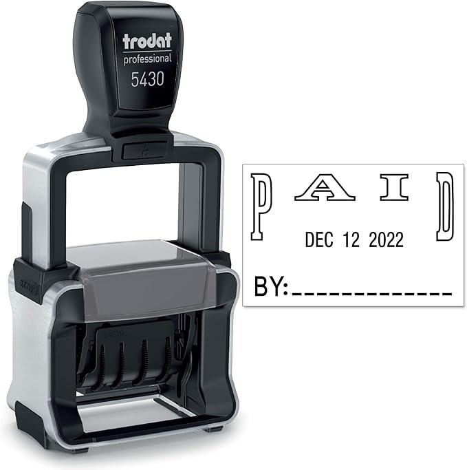 Trodat 5430 Professional Self-Inking Date Stamp by Maxmark