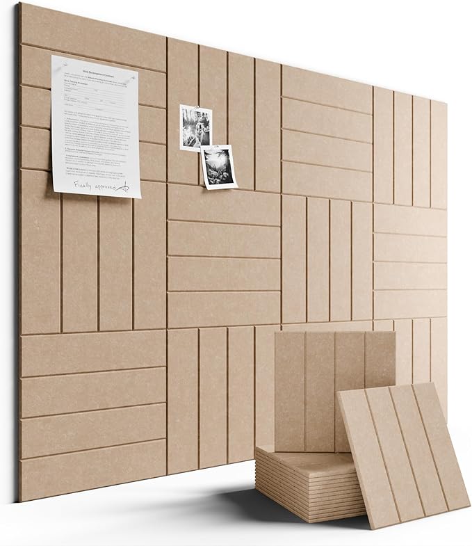 Large Felt Bulletin Board 48" x 36" Cork Board Alternative-12 Pack by FLUXYNARA