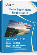 Uinkit 100 Sheets Thin Matte Presentation Paper Photo Double Sided 8.5x11 38lb by UinkitHandicraftsandConservationSpecialist