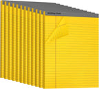12pcs Legal Pads, Perforated Wide Ruled Writing Pad, Wide Ruled Legal Notepads by ARFBEAR