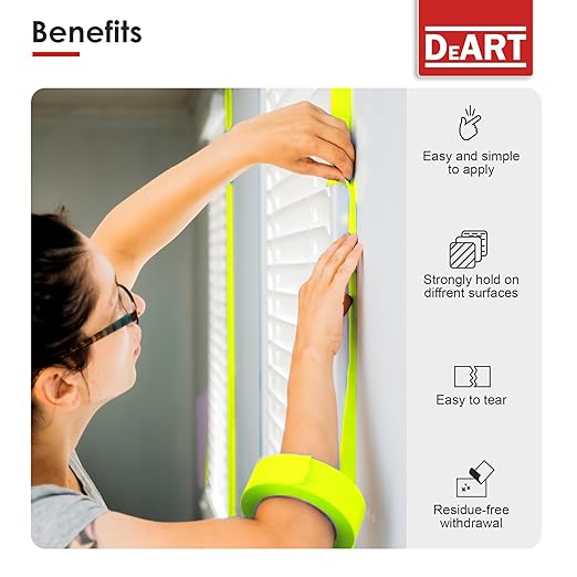 DEART Colored Masking Painters Labeling Tape Masking Tape 1 inch Color Painter - Image 4