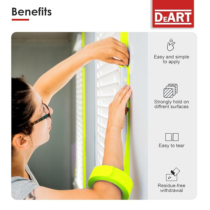 DEART 6 Pcs Colored Masking Tape, Extra Long 1008 Feet or 360 Feet x 1 Inch - Image 4