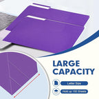 File Folder, PANDRI 120 Pack File Folder, 1/3 Cut Tab, Letter Size, Filing - Image 4