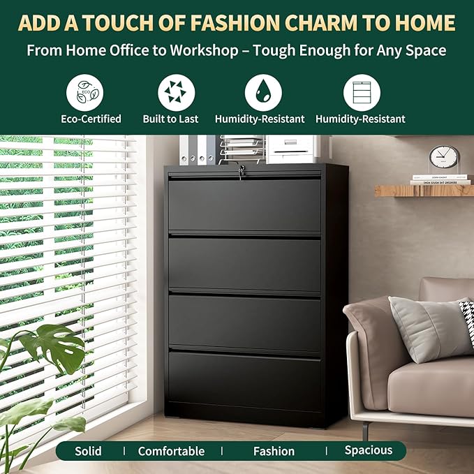 4 Drawer Lateral File Cabinet - Image 7