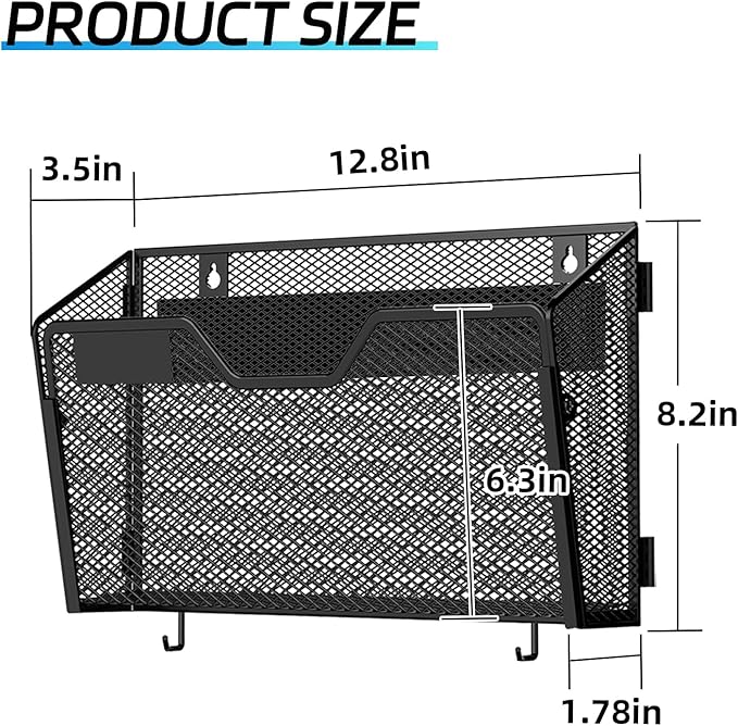 SUPEASY Magnetic File Holder, 3 Pack File Folder Organizer, Wall File Organizer - Image 3