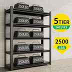CBCNWR 72''H Garage Storage Shelves, 2500LBS Steel Heavy Duty Storage Shelves - Image 5