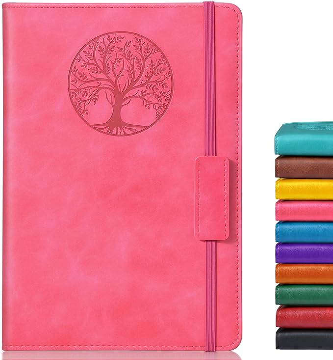 Biuwory Lined Journal Notebook for Women Men, 256 Pages A5 Hardcover Leather by Biuwory
