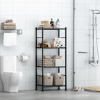 sakugi 2-pack 4-tier metal storage shelves, 18.4"x12.6"44.1", black, package contents