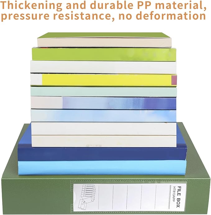 HUA JIE 2 Pack A4 Storage File Boxes Archives Case, 65mm Spine, Box File - Image 6