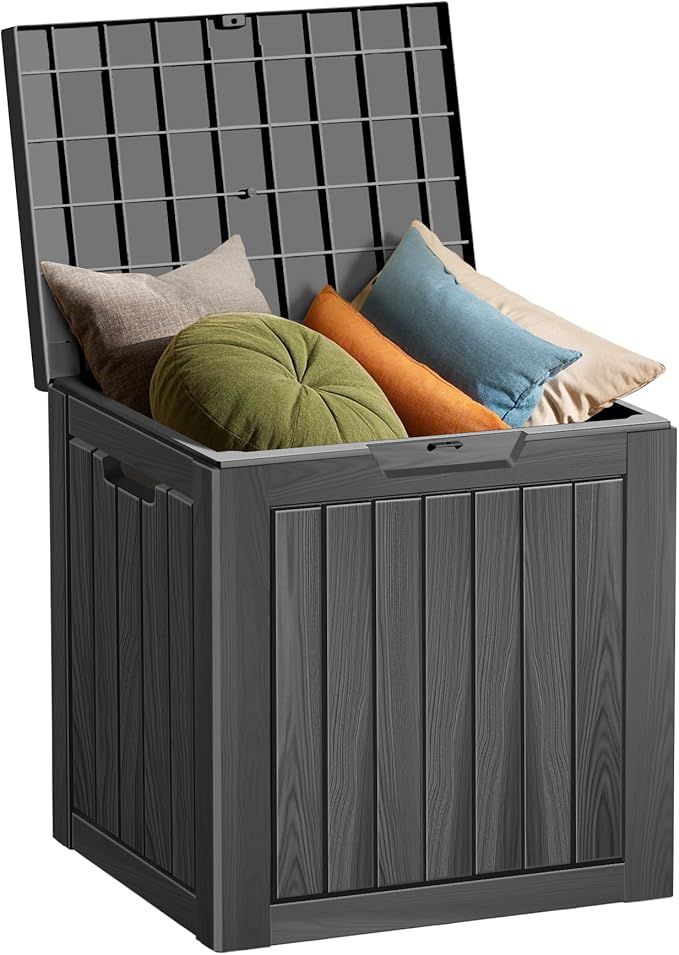Decksplore 35 Gallon Outdoor Storage Box Waterproof Lockable Resin Deck Box by Decksplore%E2%80%94BuiltforOutdoor