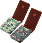 Outus 2 Pieces Business Card Holder, PU Leather Business Card Case Pocket Wallet by Outus