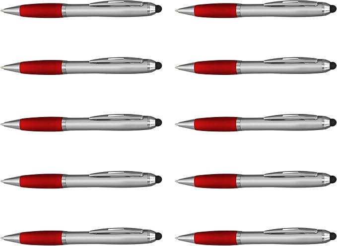DISCOUNT PROMOS Stylus Ballpoint Pens Set of 10, Bulk Pack by DISCOUNTPROMOS