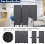 Sound Proof Dividers w/Wheels, Portable Office Wall Divider - Image 4