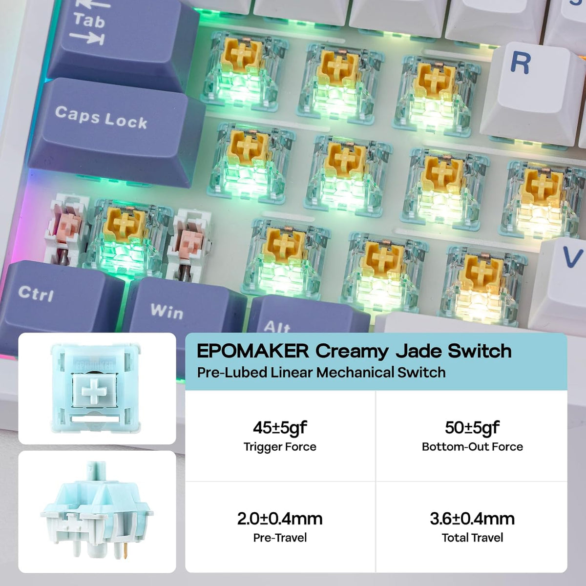 EPOMAKER TH108 PRO Full Size Mechanical Keyboard with Screen & Knob